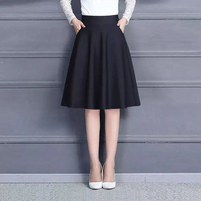 Elegant Skirt with Pockets - Jaazi International