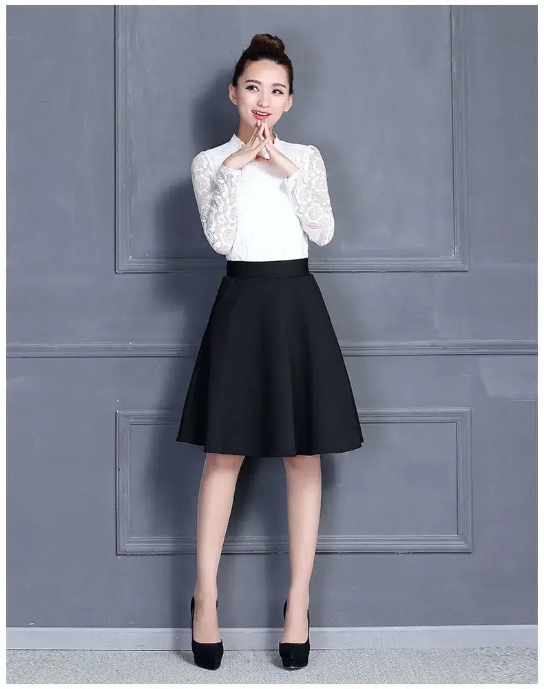 Elegant Skirt with Pockets - Jaazi International