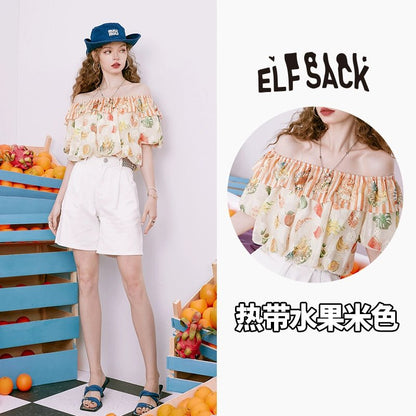 Elf Sack off - Shoulder Loose Top Chiffon Shirt - Jaazi International