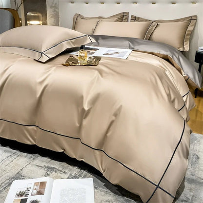 Embroidery Bedding Sets Egyptian Cotton Bed Sheet Set Luxury Duvet Cover Bedsheet Bed Linen Pillowcase 5 Stars Hotel Bedclothes - Jaazi International