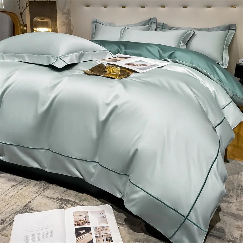 Embroidery Bedding Sets Egyptian Cotton Bed Sheet Set Luxury Duvet Cover Bedsheet Bed Linen Pillowcase 5 Stars Hotel Bedclothes - Jaazi International