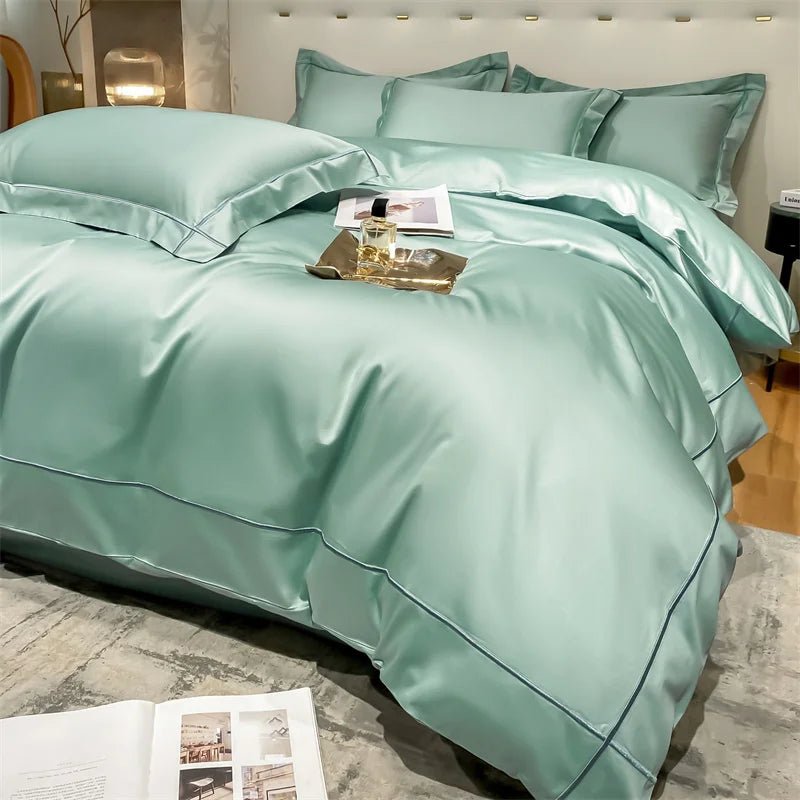 Embroidery Bedding Sets Egyptian Cotton Bed Sheet Set Luxury Duvet Cover Bedsheet Bed Linen Pillowcase 5 Stars Hotel Bedclothes - Jaazi International