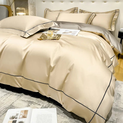 Embroidery Bedding Sets Egyptian Cotton Bed Sheet Set Luxury Duvet Cover Bedsheet Bed Linen Pillowcase 5 Stars Hotel Bedclothes - Jaazi International