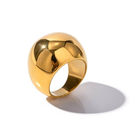 Exaggerated Ball Ring for Women Metal Texture Trendy Romantic Waterproof Jewelry Gala Gift - Jaazi International