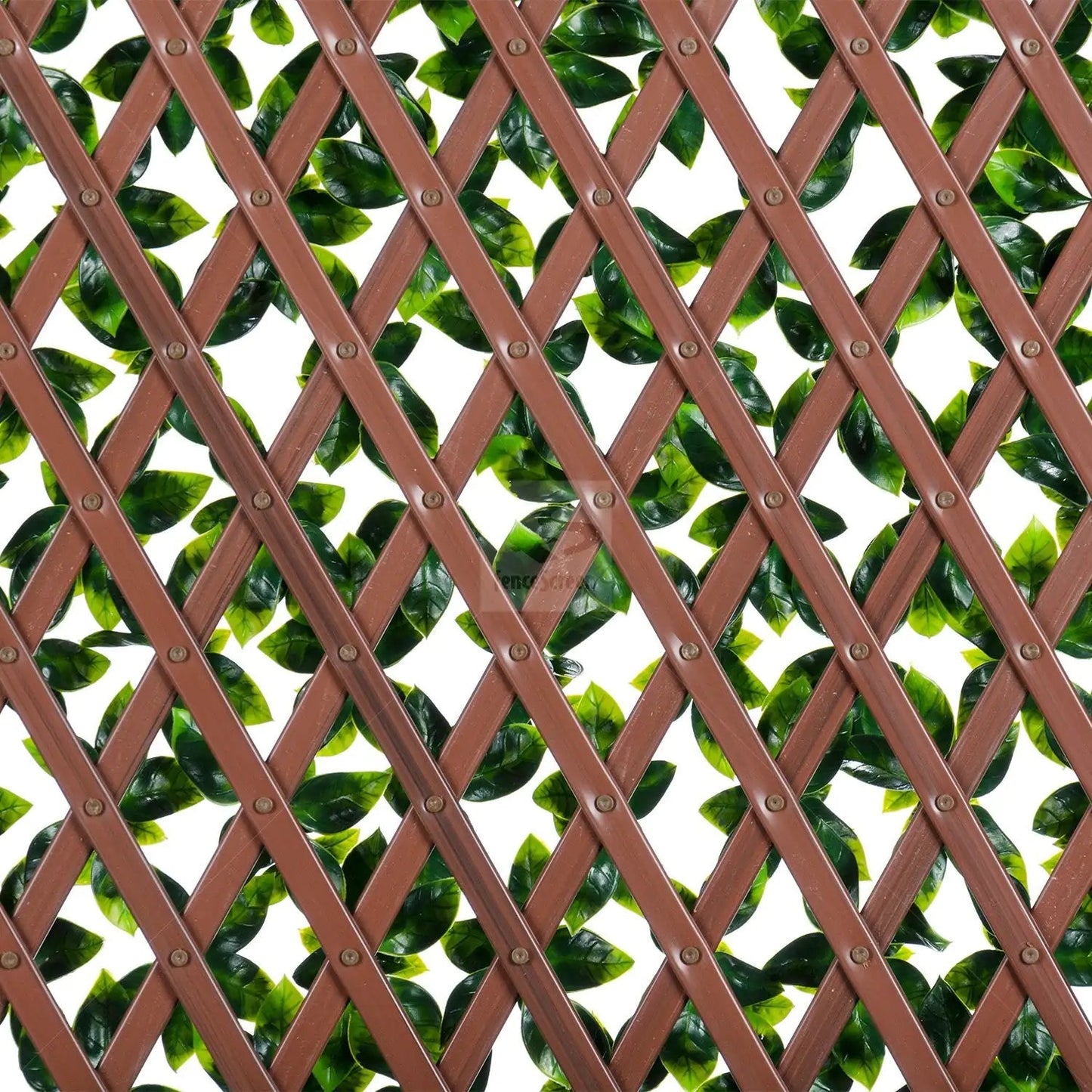 Expandable Faux Green Ligustrum Ficus Trellis Privacy Fence (Variable Size) UV Resistant - Jaazi International