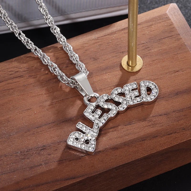 Exquisite Shiny Cross Square Crystal Zirconia Pendant Necklace for Women Men Fashion Hip Hop Party Luxury Jewelry Christmas Gift - Jaazi International