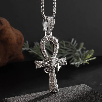 Exquisite Shiny Cross Square Crystal Zirconia Pendant Necklace for Women Men Fashion Hip Hop Party Luxury Jewelry Christmas Gift - Jaazi International