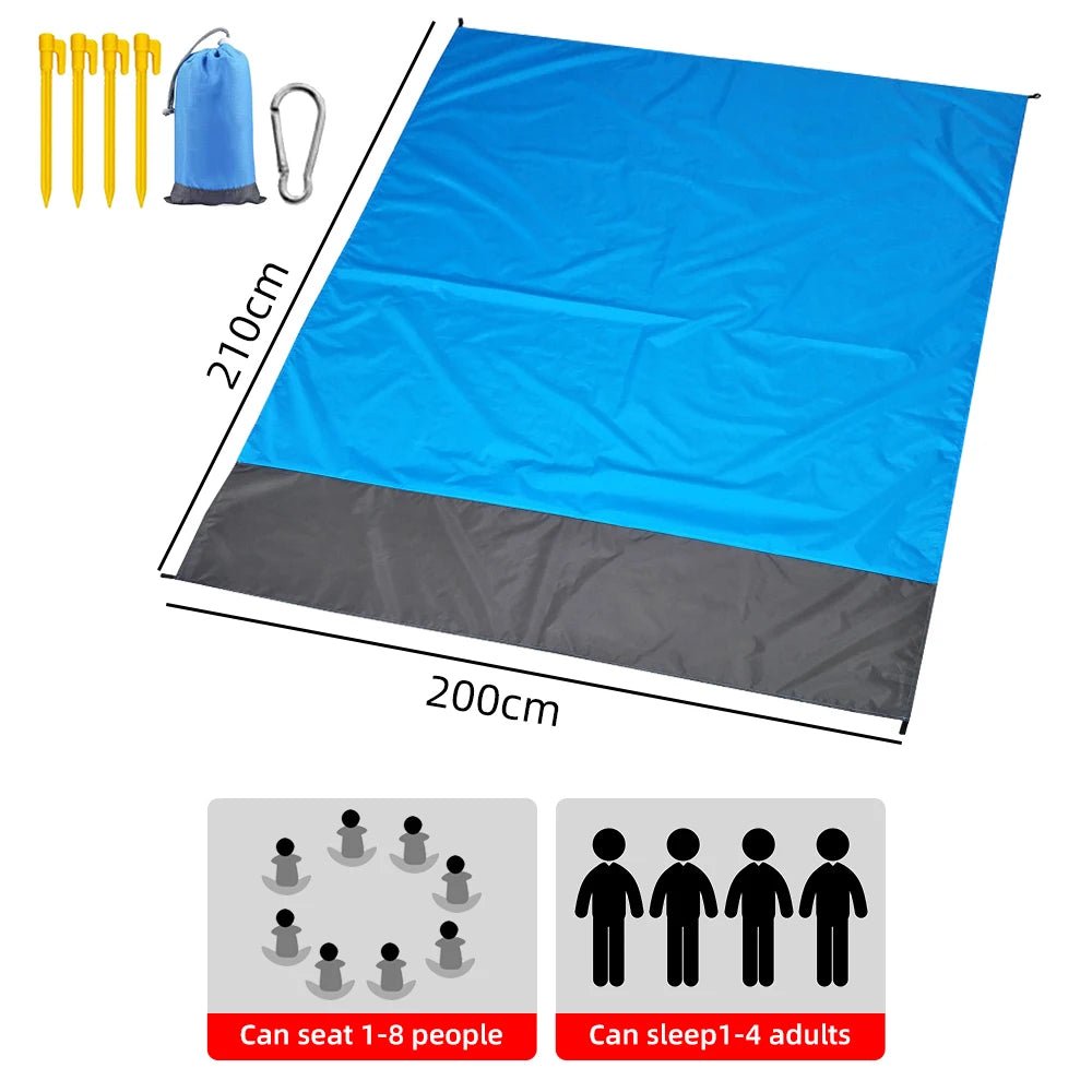 Extra Large Waterproof Beach Mat Portable Outdoor Camping Mat Blanket Folding Camping Mattress Lightweight Camping Picnic Mat - Jaazi International