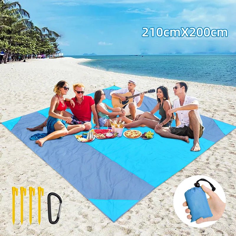 Extra Large Waterproof Beach Mat Portable Outdoor Camping Mat Blanket Folding Camping Mattress Lightweight Camping Picnic Mat - Jaazi International