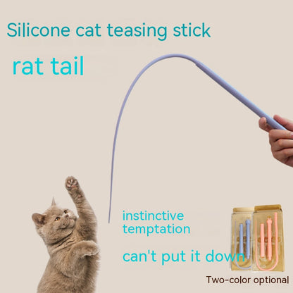 Silicone Cat Playing Rod Simulation Mouse Catching Can Be Replaced