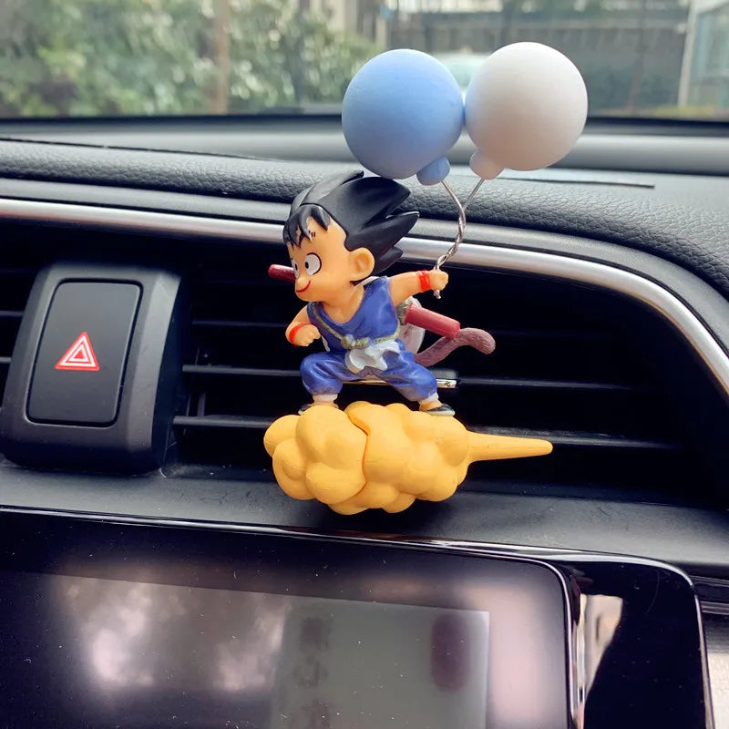 Car Ornament Anime Dragons Ball Cartoon Son Gokus Figure Car Air Outlet Vent Perfume Auto Air Freshener Decor Accessories Gifts