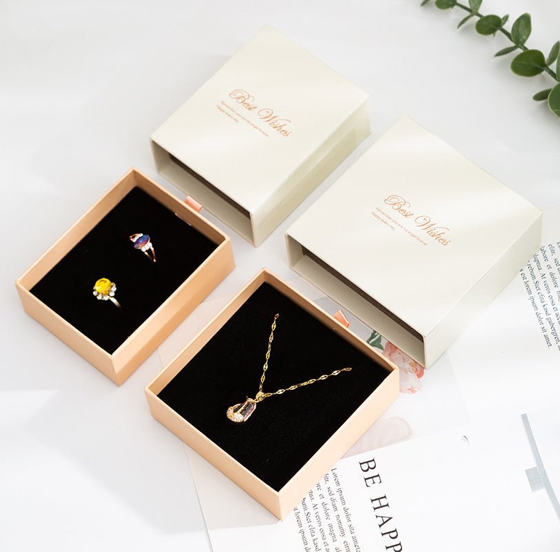 Factory Direct Sales Jewelry Box, Ring Necklace Jewelry Drawer Box, Exquisite Earrings And Earrings Packaging Box In Stock - Jaazi International