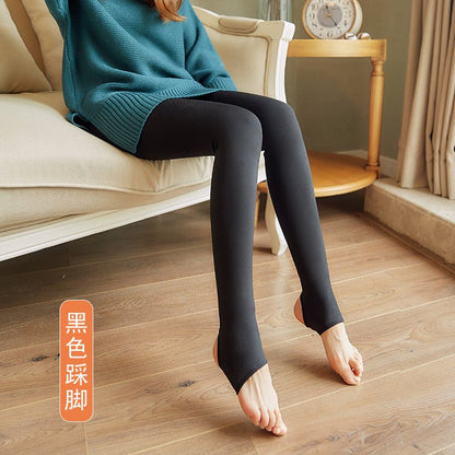 Fake Meat Stewardess Gray Skin - transparent Pants Thin Section Spring And Autumn Light Leg Pantyhose Winter Fleece Leggings Women&#039;s Outerwear - Jaazi International