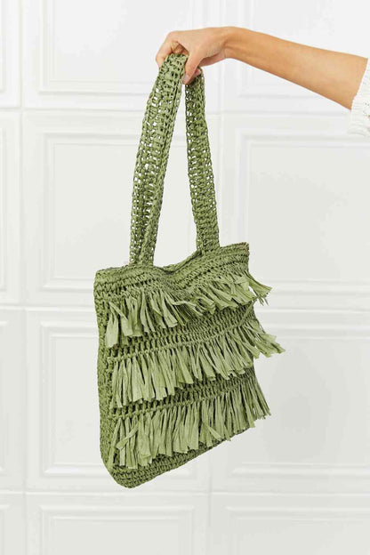 Fame The Last Straw Fringe Straw Tote Bag - Jaazi International