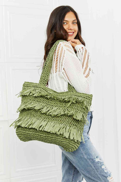 Fame The Last Straw Fringe Straw Tote Bag - Jaazi International