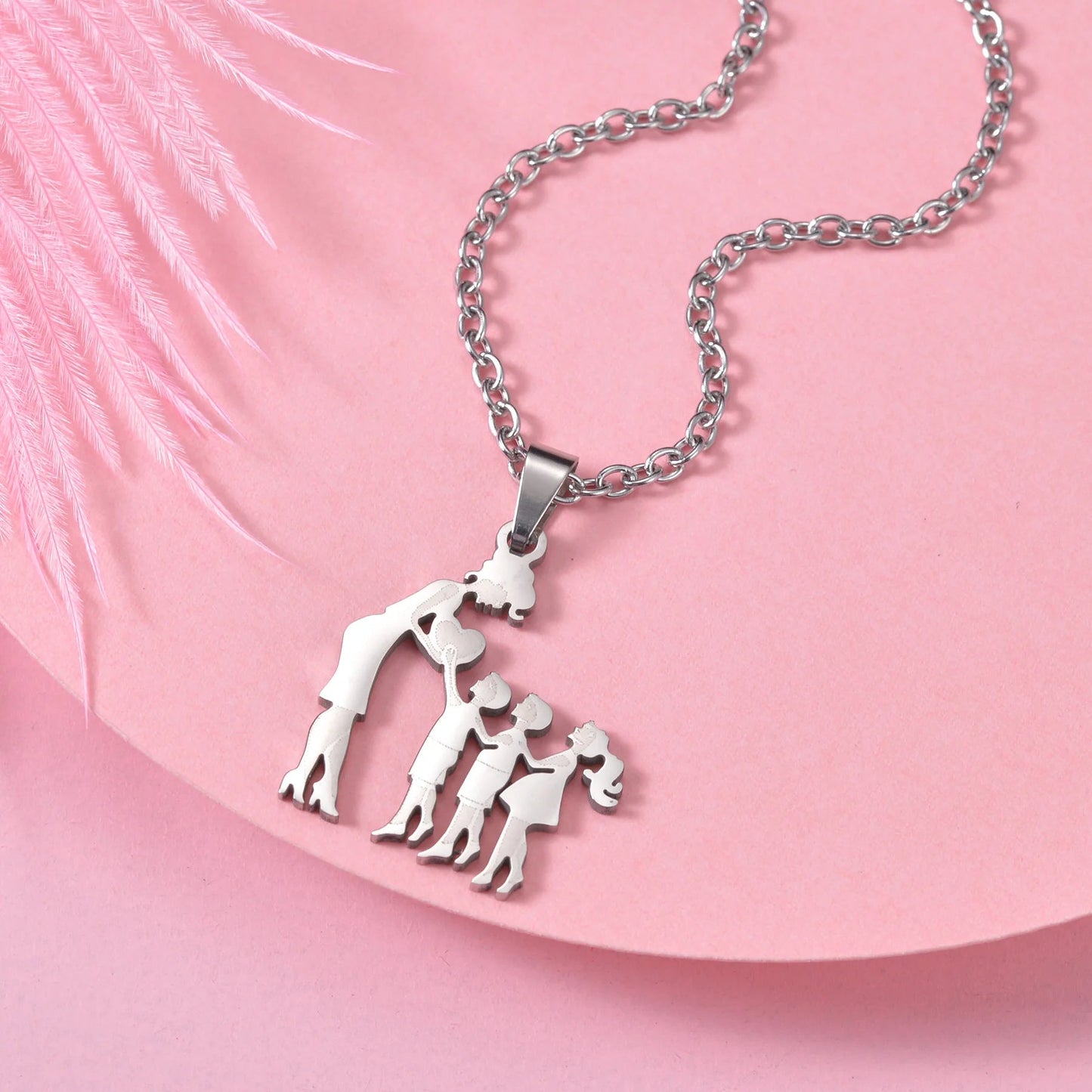 Family Silver Necklaces - Jaazi International