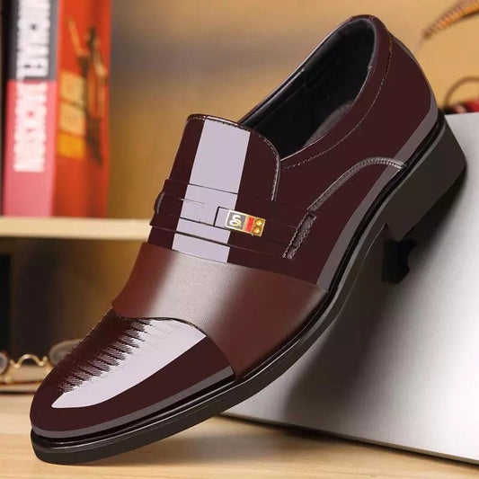 Fashion Business Dress Men Shoes Formal Slip On Dress Shoes Mens Oxfords Footwear High Quality Leather Shoes For Men Loafers - Jaazi International