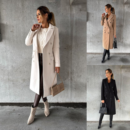 Fashion Casual Woolen Coat Women - Jaazi International