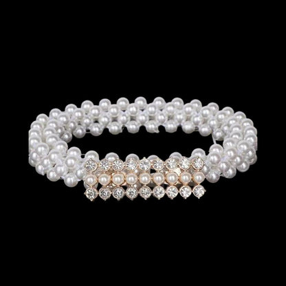 Fashion Jewelry Women's White Pearl Waist Chain Decoration - Jaazi International