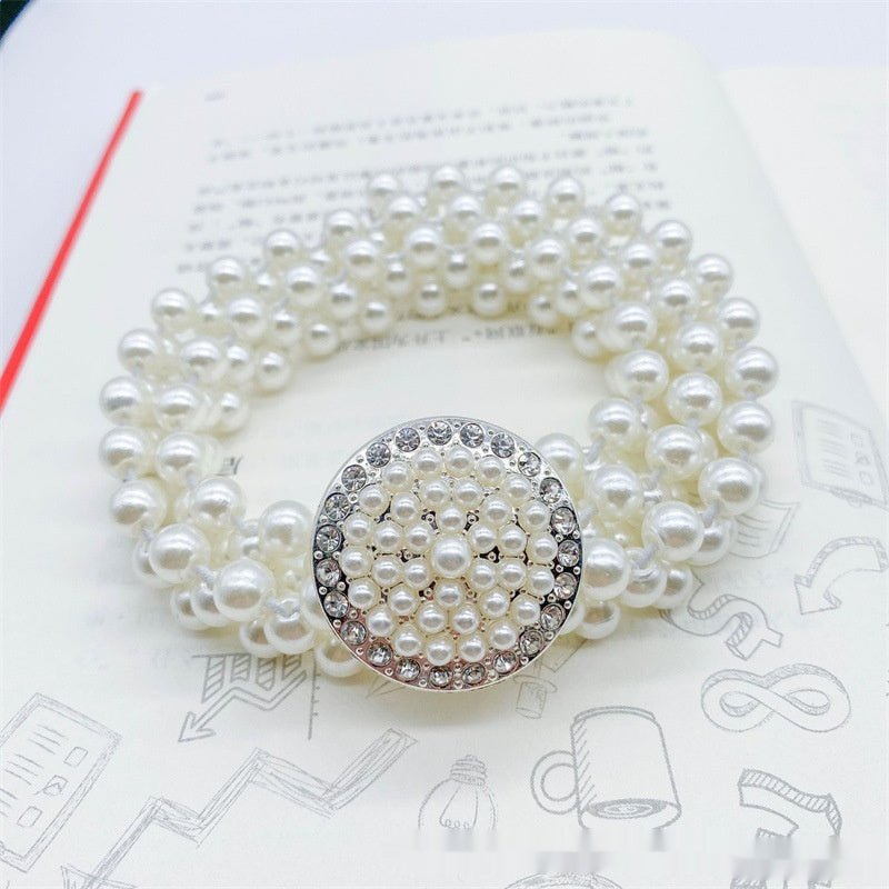 Fashion Jewelry Women's White Pearl Waist Chain Decoration - Jaazi International