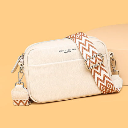 Fashion Shoulder Crossbody Bags With Rhombus Embroidered Wide Shoulder Strap Cute Small Square Bag Women - Jaazi International