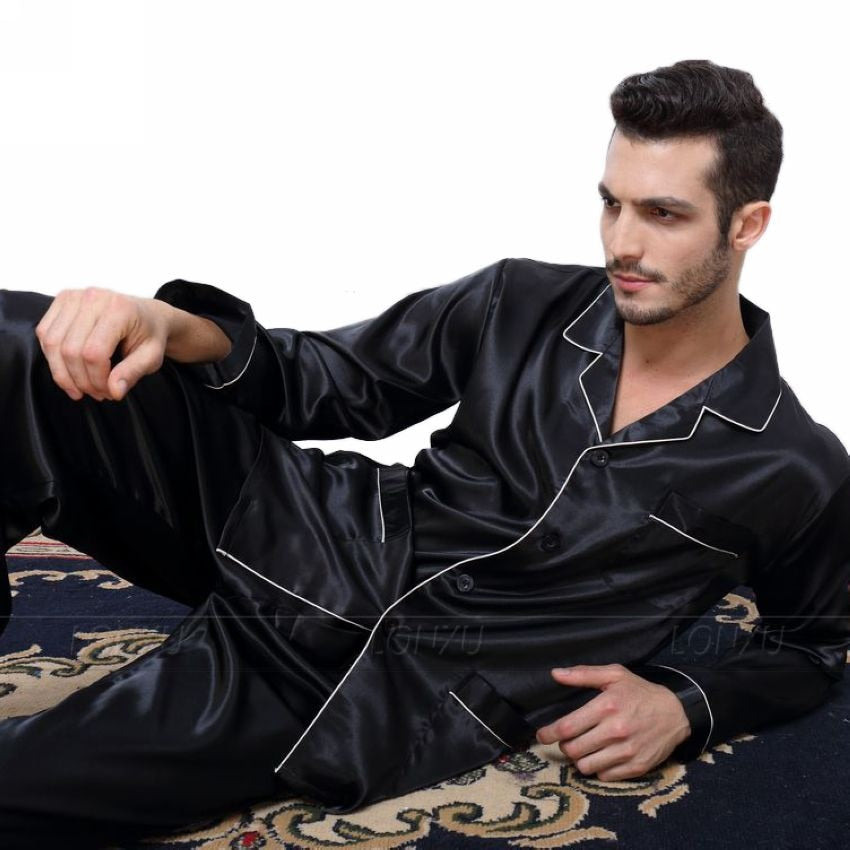 Herren-Nachtwäsche-Pyjama-Set