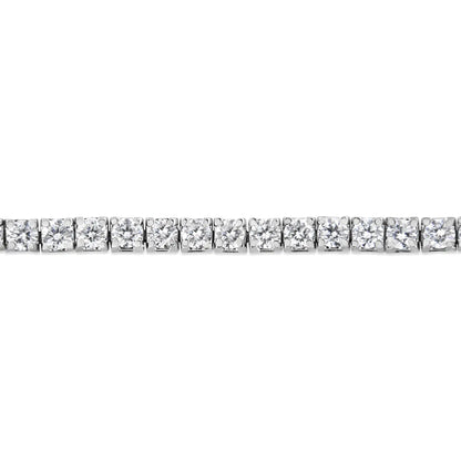 14K White Gold 4 - Prong Set Lab Grown Round Diamond Classic Tennis Bracelet (F - G Color, VS1 - VS2 Clarity) - 7.25" - Jaazi Intl