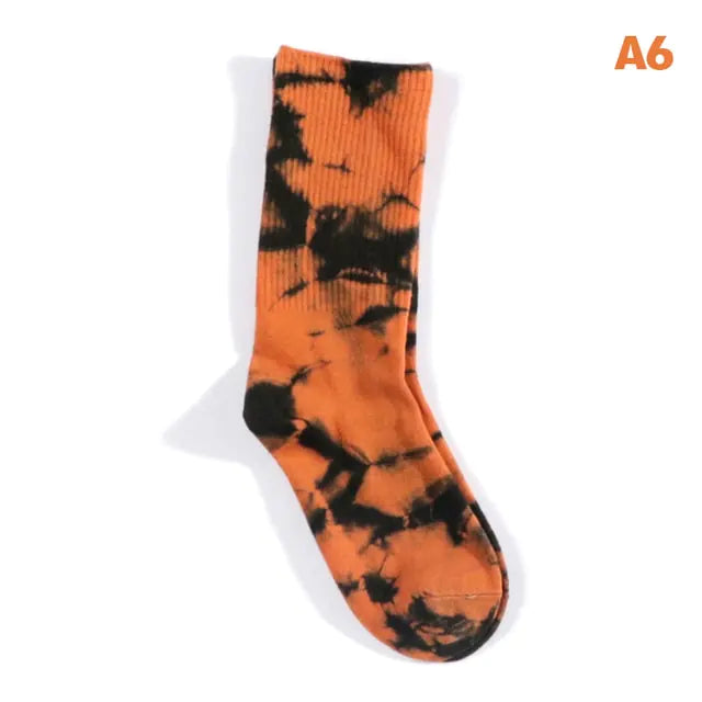 Women Tie-dye Middle Tube Socks - Jaazi Intl