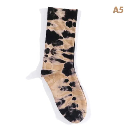 Women Tie-dye Middle Tube Socks - Jaazi Intl