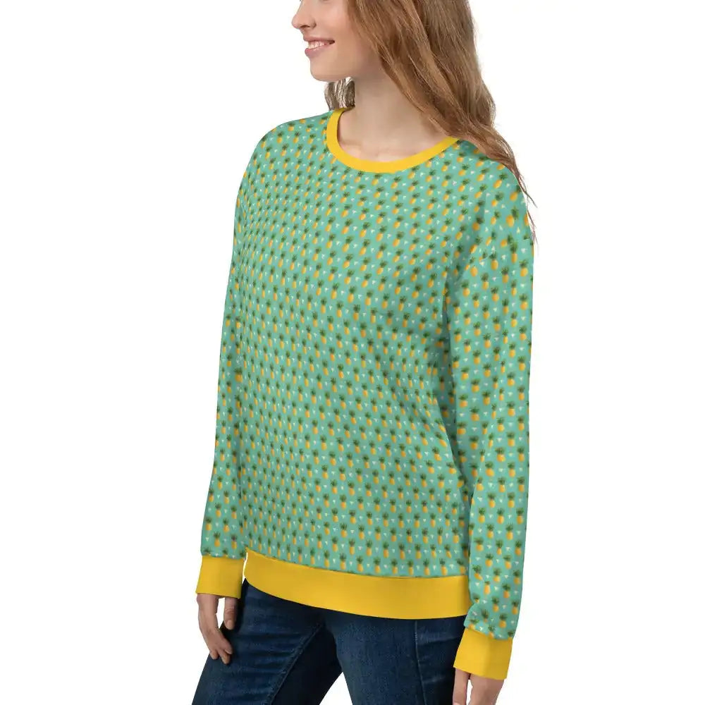 Women's Tropical Pineapple Print Sweatshirt