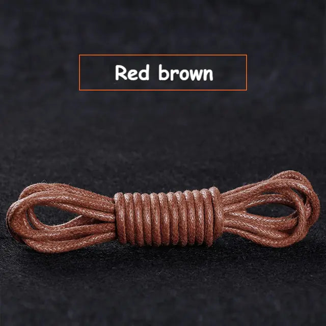 Cotton Waxed Round Shoelaces Set