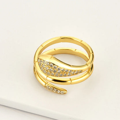 Three-Circle Snake Rings for Women