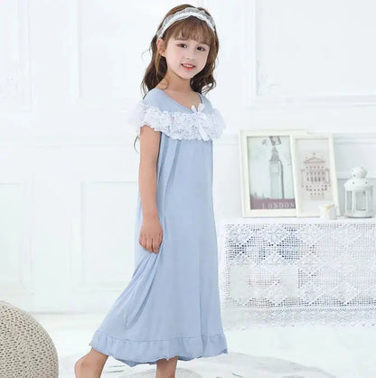 Girls Short Sleeve Pajama Dress