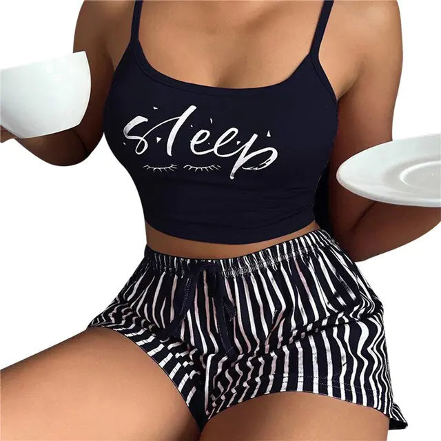 Women's Print Pajama Set: Adorable