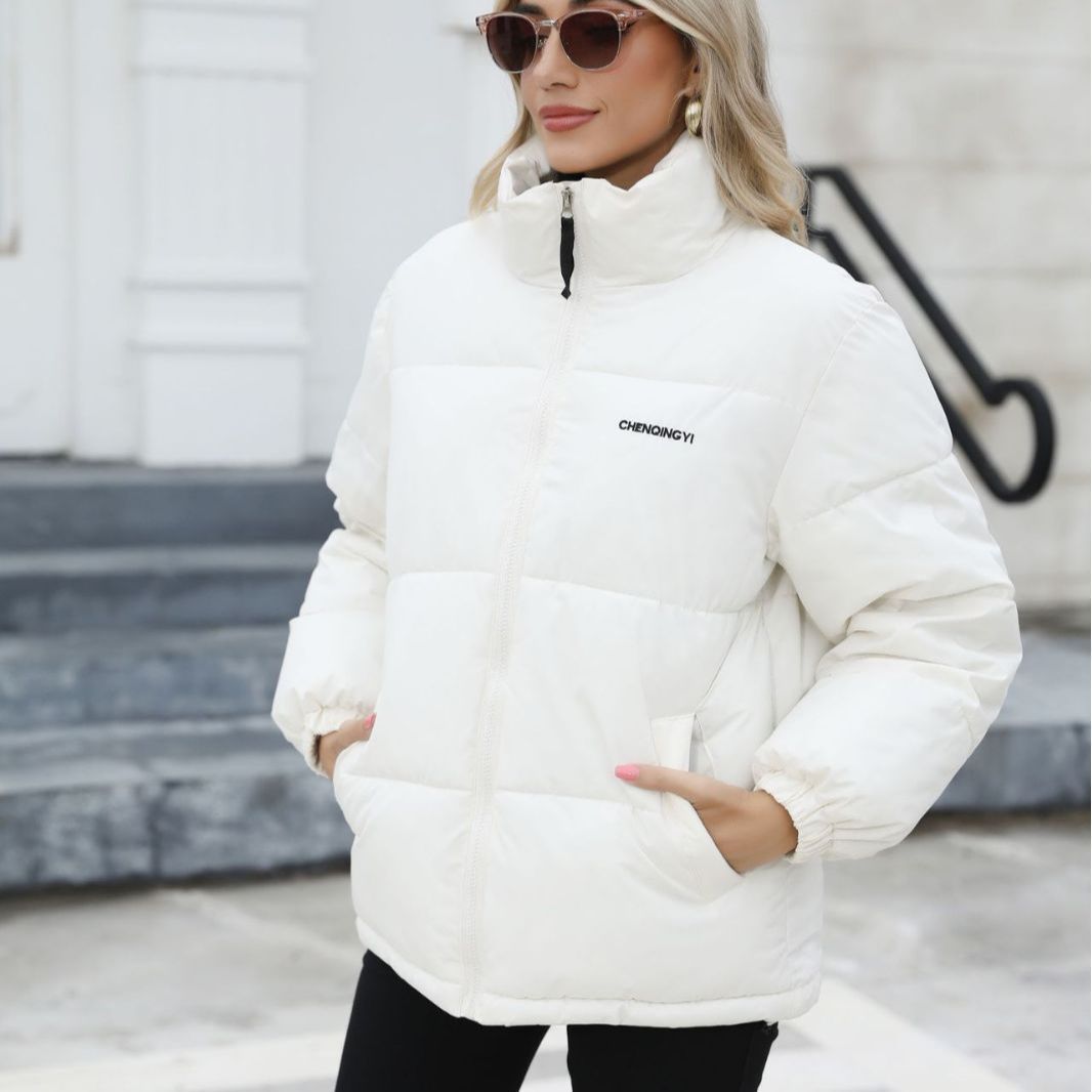 Winter Coat Women Casual Windproof Down Cotton Coat Warm Thickened Jacket Solid Outwear All-match Loose Tops Clothing - Jaazi Intl