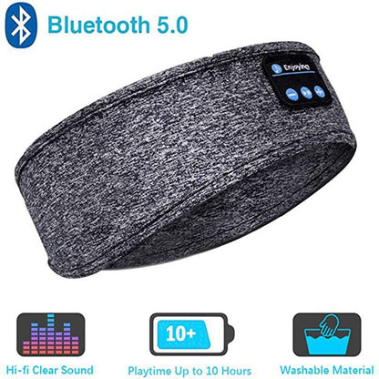 Wireless Bluetooth Sleeping Headphones Headband Thin Soft Elastic Comfortable Music Ear Phones Eye Mask For Side Sleeper Sports - Jaazi Intl