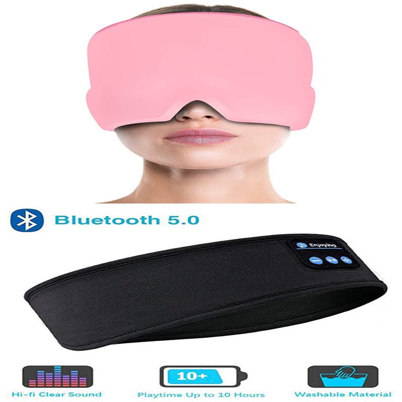 Wireless Bluetooth Sleeping Headphones Headband Thin Soft Elastic Comfortable Music Ear Phones Eye Mask For Side Sleeper Sports - Jaazi Intl