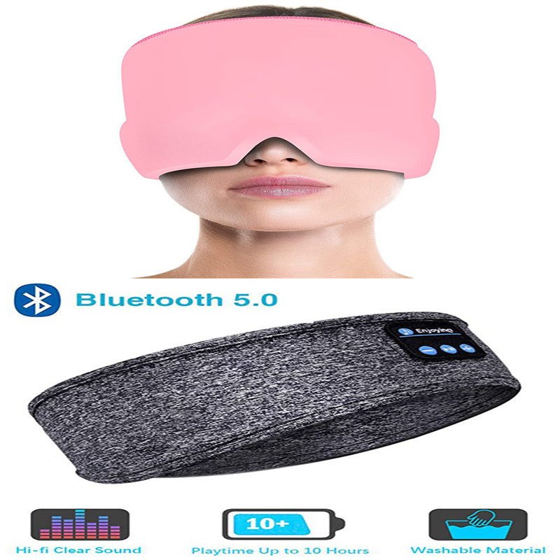 Wireless Bluetooth Sleeping Headphones Headband Thin Soft Elastic Comfortable Music Ear Phones Eye Mask For Side Sleeper Sports - Jaazi Intl