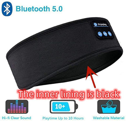 Wireless Bluetooth Sleeping Headphones Headband Thin Soft Elastic Comfortable Music Ear Phones Eye Mask For Side Sleeper Sports - Jaazi Intl