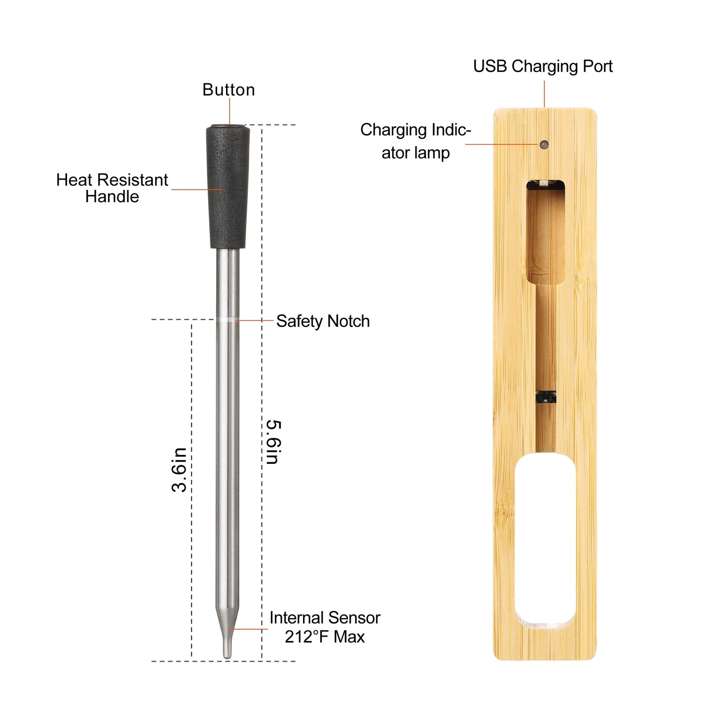 Wireless Kitchen Food Thermometer - Jaazi Intl