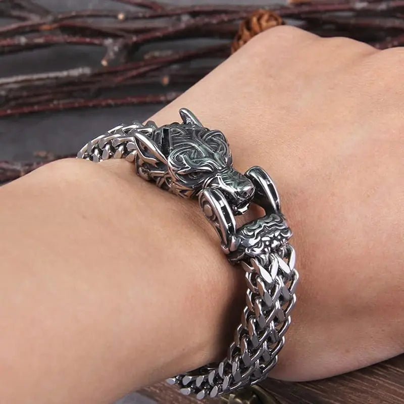 Wolf's Head Bracelet - Jaazi Intl