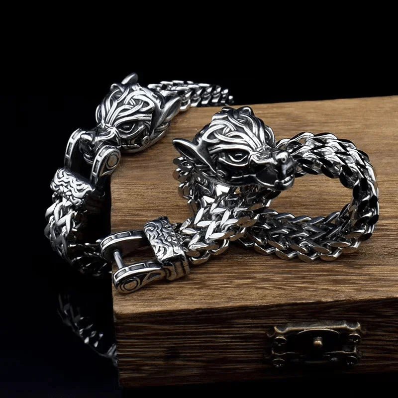 Wolf's Head Bracelet - Jaazi Intl