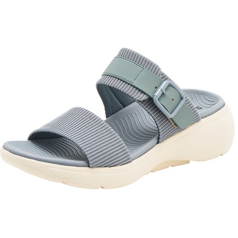 Women Comfort Slides Sandals with Arch Support Casual Ladies Adjustable Casual Wedge Walking Fashion Shoes - Jaazi Intl