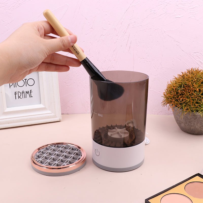 Women Eye Shadow Brush Cleaning Tool Portable Electric Makeup Brush Cleaner Machine With USB Charging Automatic Cosmetic Brush - Jaazi Intl