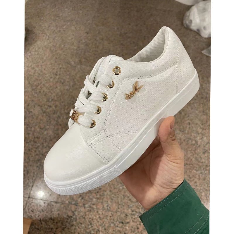 Women Flat Sneakers Breathable Lace-up Shoes For Girls - Jaazi Intl