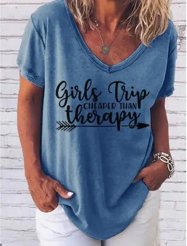 Women Girl's Trip Therapy Tee - Jaazi Intl