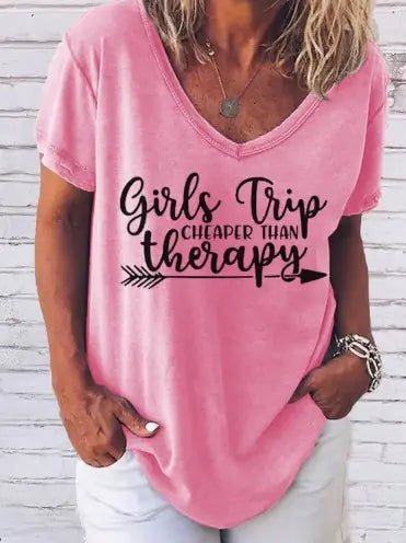 Women Girl's Trip Therapy Tee - Jaazi Intl