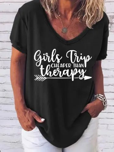 Women Girl's Trip Therapy Tee - Jaazi Intl