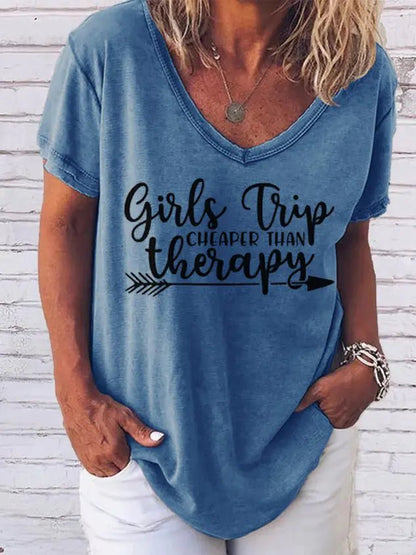 Women Girl's Trip Therapy Tee - Jaazi Intl