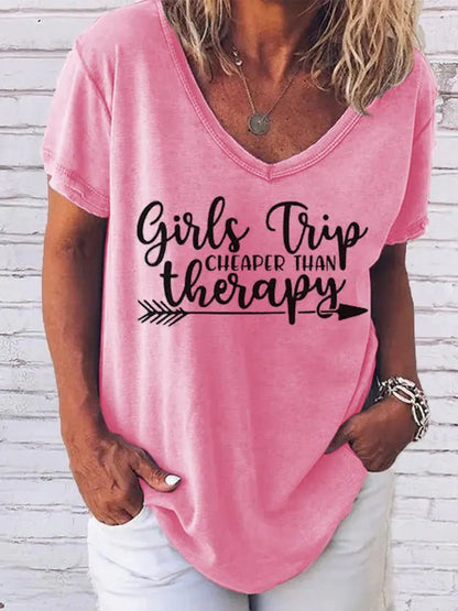 Women Girl's Trip Therapy Tee - Jaazi Intl